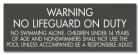 Indiana No Lifeguard on Duty Sign
