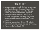 Indiana Spa Rules Sign