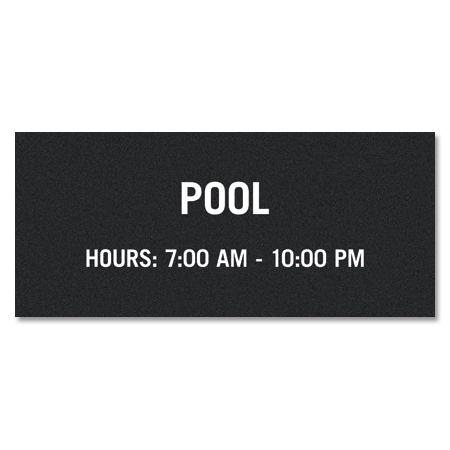 Informational Sign w/Hours