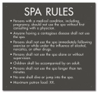 Iowa Spa Rules Sign