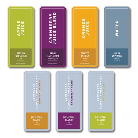 Juice Machine Labels - Set of 7