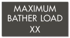 MAHC Maximum Bather Load Sign