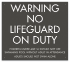 Massachusetts No Lifeguard On Duty Sign