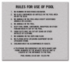 Mobile County, Alabama Pool Rules Sign