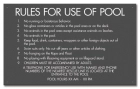 Mobile County, Alabama Pool Rules Sign