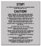 Mobile County, Alabama Spa Rules Sign