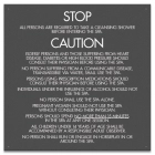 Mobile County, Alabama Spa Safety Rules Sign