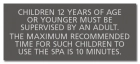 Nevada Children Under 12 Spa Rules Sign