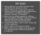 New Hampshire Spa Rules Sign