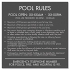 New York City Pool Rules Sign