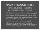 New York City Spray Ground Rules Sign