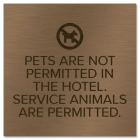 No Pets Permitted... Informational Sign w/Symbol