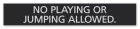 No Playing or Jumping Allowed Sign