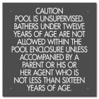 Ontario Canada Unsupervised Pool 2 Sign