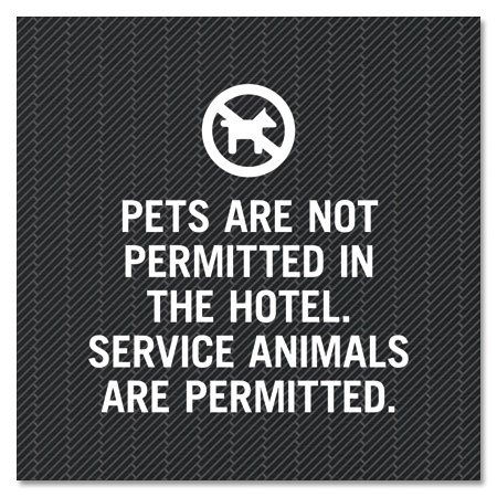 Pets Not Permitted Sign