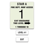 Photoluminescent Stairwell ID (Exit Level) - Washington, DC 6 Floors or More