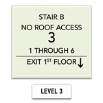 Photoluminescent Stairwell ID - Houston 4 Floors or More