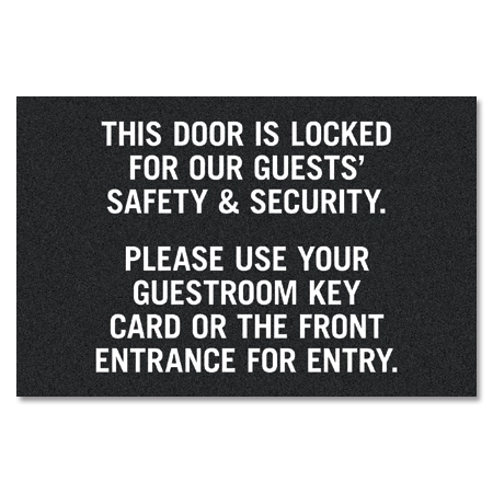 Please Use Your Guest Room Key Card Sign - Exterior