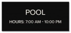 Pool Hours Sign