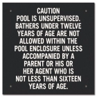 Province Pool Rules Sign - Ontario Compliant: Canada