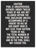 Province Pool Rules Sign - Ontario Compliant: Canada