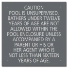 Province Pool Rules Sign - Ontario Compliant: Canada
