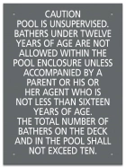 Province Pool Rules Sign - Ontario Compliant: Canada