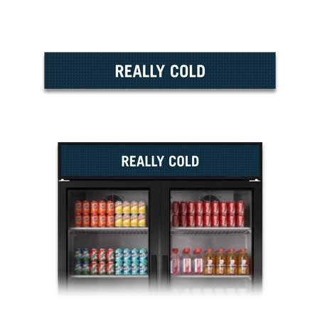 REALLY COLD Acrylic Freezer Sign - Dark Blue - Replacement Only