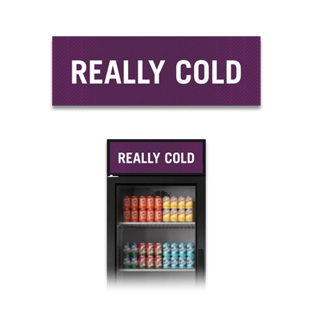 REALLY COLD Acrylic Freezer Sign - Purple Replacement Only