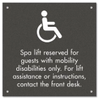 Reserved for guests with mobility disabilities only.ISA Symbol