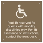 Reserved for guests with mobility disabilities only...ISA Symbol