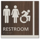 Restroom Sign w/Unisex & Dynamic ISA Symbols