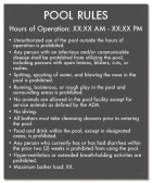 Rhode Island Pool Rules Sign