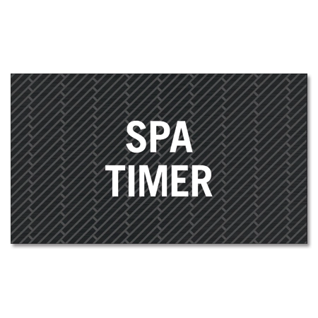 Spa Timer Sign