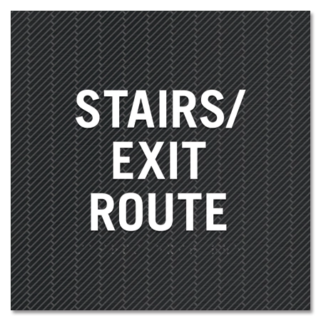 "Stairs/Exit Route" Egress Sign - CA Compliant