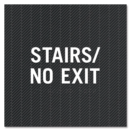 "Stairs/No Exit" Egress Sign - CA Compliant