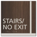 "Stairs/No Exit" Egress Sign - CA Compliant