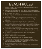 State Pool Sign - Beach Rules - Illinois Compliant