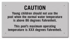 State Pool Sign - Caution Pool Temperature - Michigan Compliant