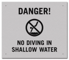 State Pool Sign - No Diving - Maryland Compliant