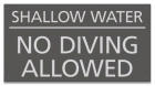 State Pool Sign - No Diving - South Carolina Compliant