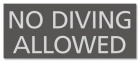 State Pool Sign - No Diving - Virginia Compliant