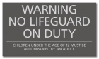State Pool Sign - No Lifeguard - Iowa Compliant