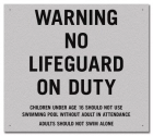 State Pool Sign - No Lifeguard - Massachusetts Compliant