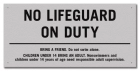 State Pool Sign - No Lifeguard on Duty - Oregon Compliant
