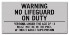 State Pool Sign - No Lifeguard - Texas Compliant