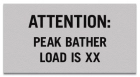 State Pool Sign - Peak Bather Load - Utah Compliant