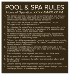 State Pool Sign - Pool & Spa Rules - New Jersey Compliant