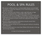 State Pool Sign - Pool and Spa Rules - Wyoming Compliant