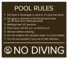 State Pool Sign - Pool Rules - Florida Compliant